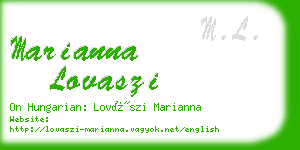 marianna lovaszi business card